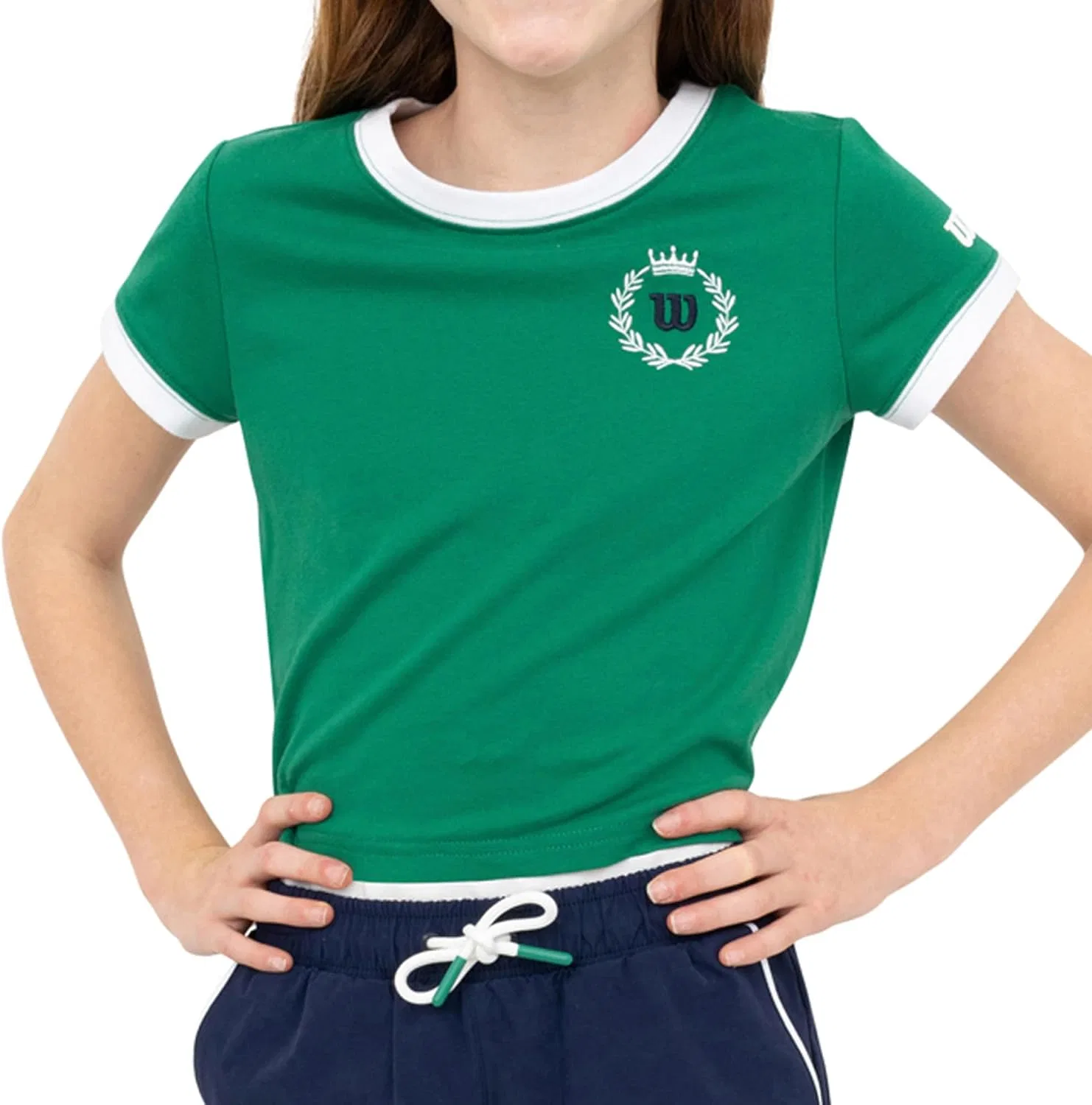 Футболка для девочек Wilson Crest Tee, зелёная