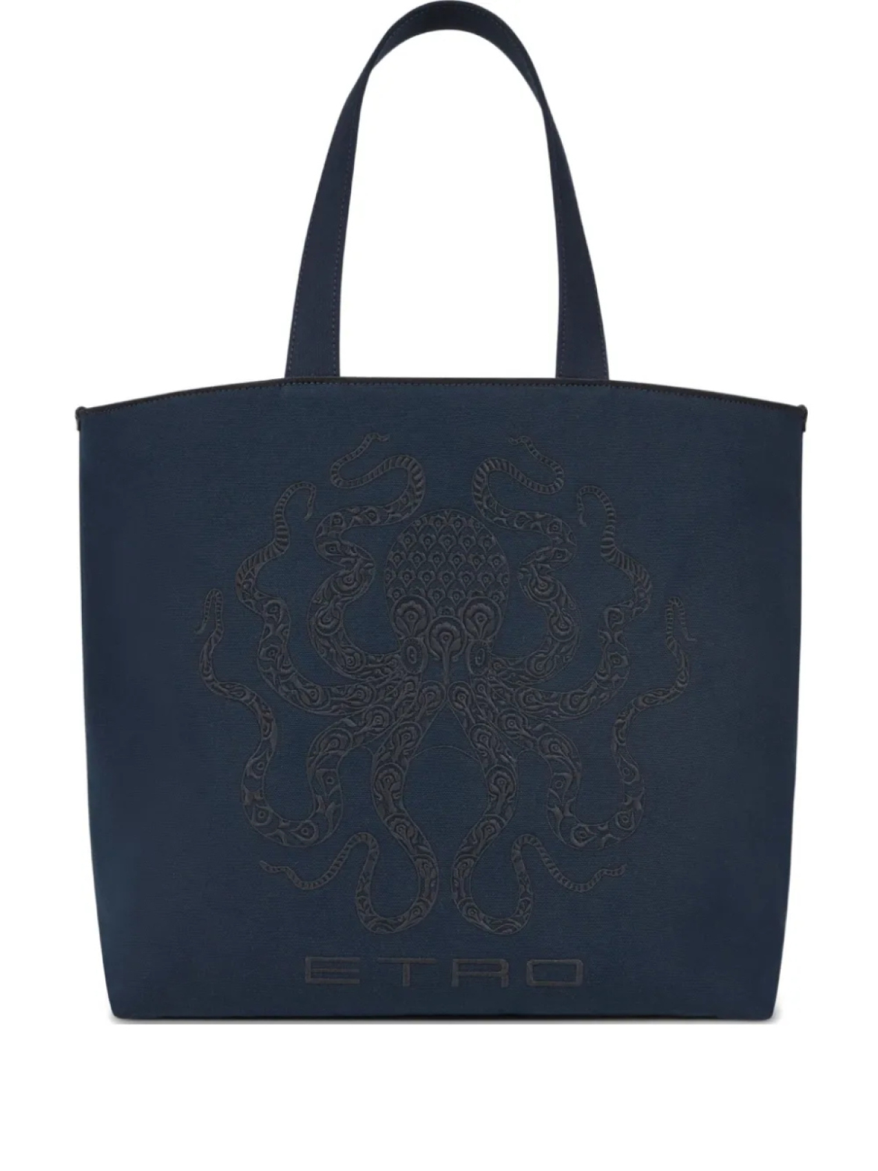 

Сумка-тоут ETRO с вышивкой осьминога, синий