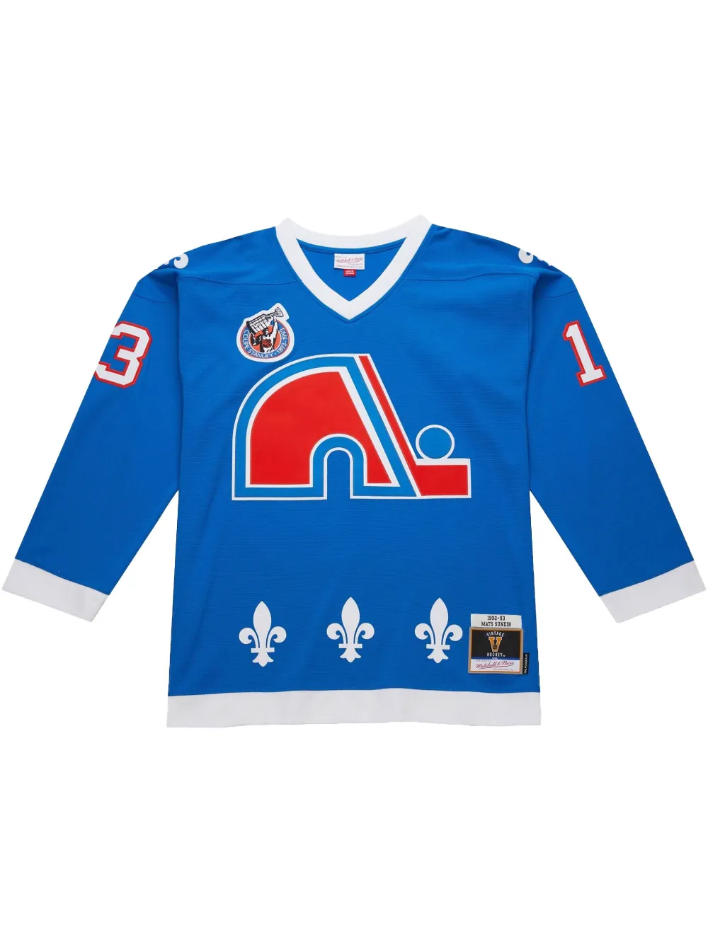

Топ NHL Dark Nordiques 1992 Mats Sundin Mitchell & Ness, синий