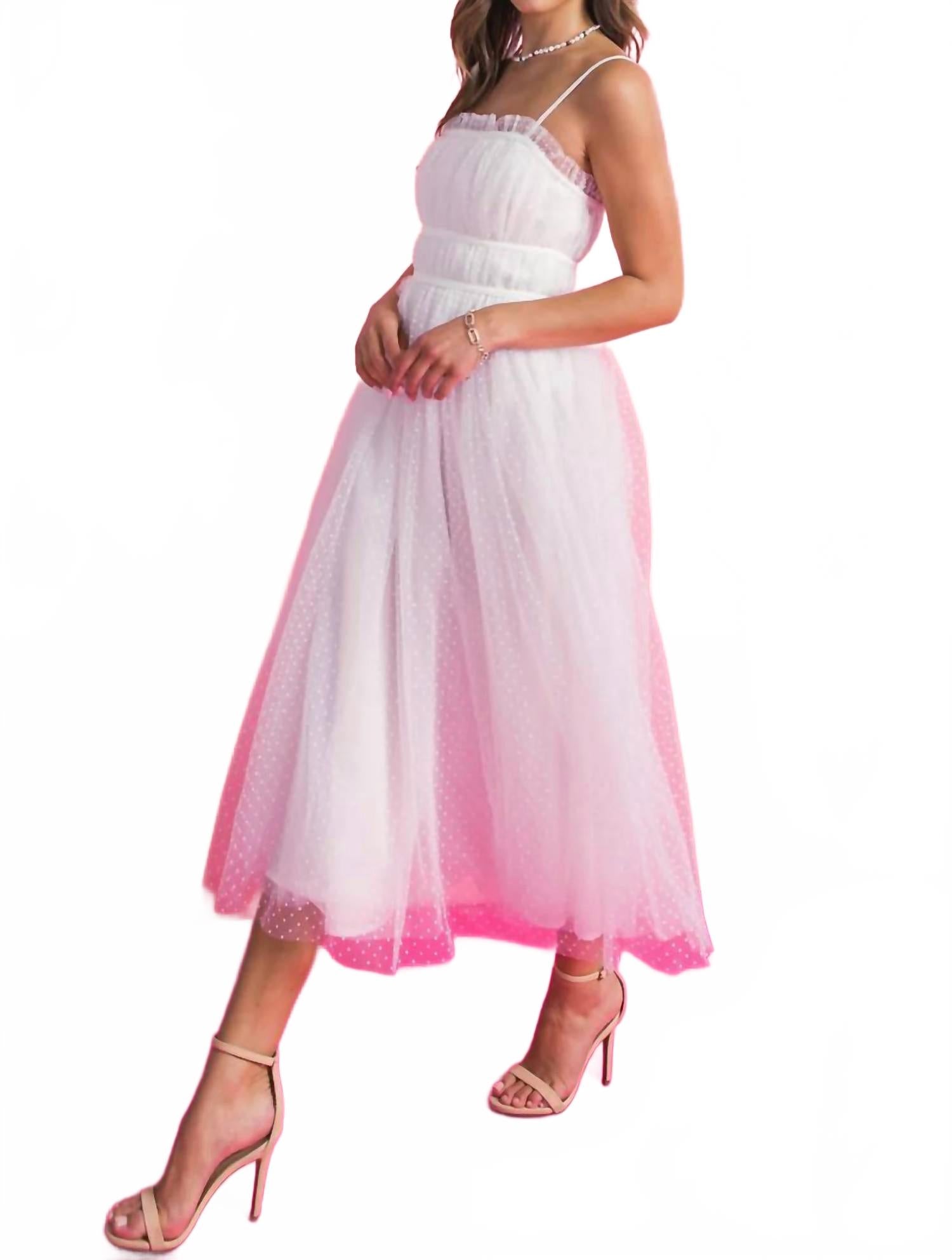 

Покорившая сердце тюлевое платье миди цвета айвори FLYING TOMATO, слоновая кость