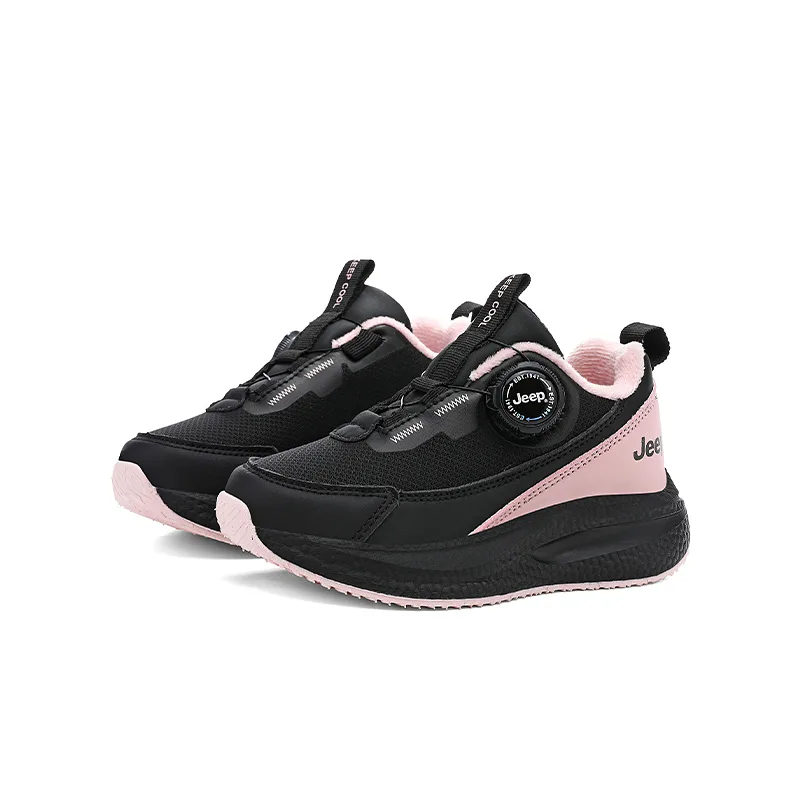 Детские кроссовки low top для бега Jeep, Black Pink (Thin Cotton Fleece-Lined) — фото 3