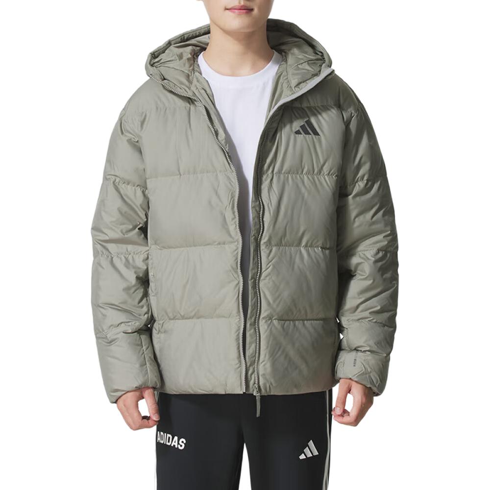 

Adidas Серо-зеленая мужская пуховая куртка, Gray Green