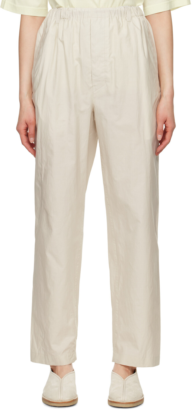 

Свободные брюки цвета Off-White LEMAIRE