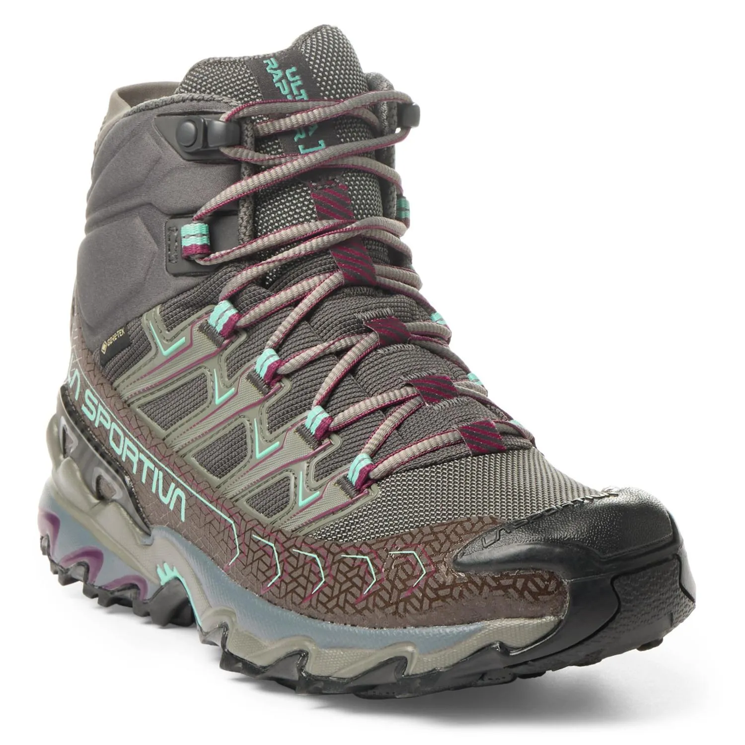 Женские треккинговые ботинки Ultra Raptor II Mid GTX La Sportiva, Carbon/Iceberg — фото 3