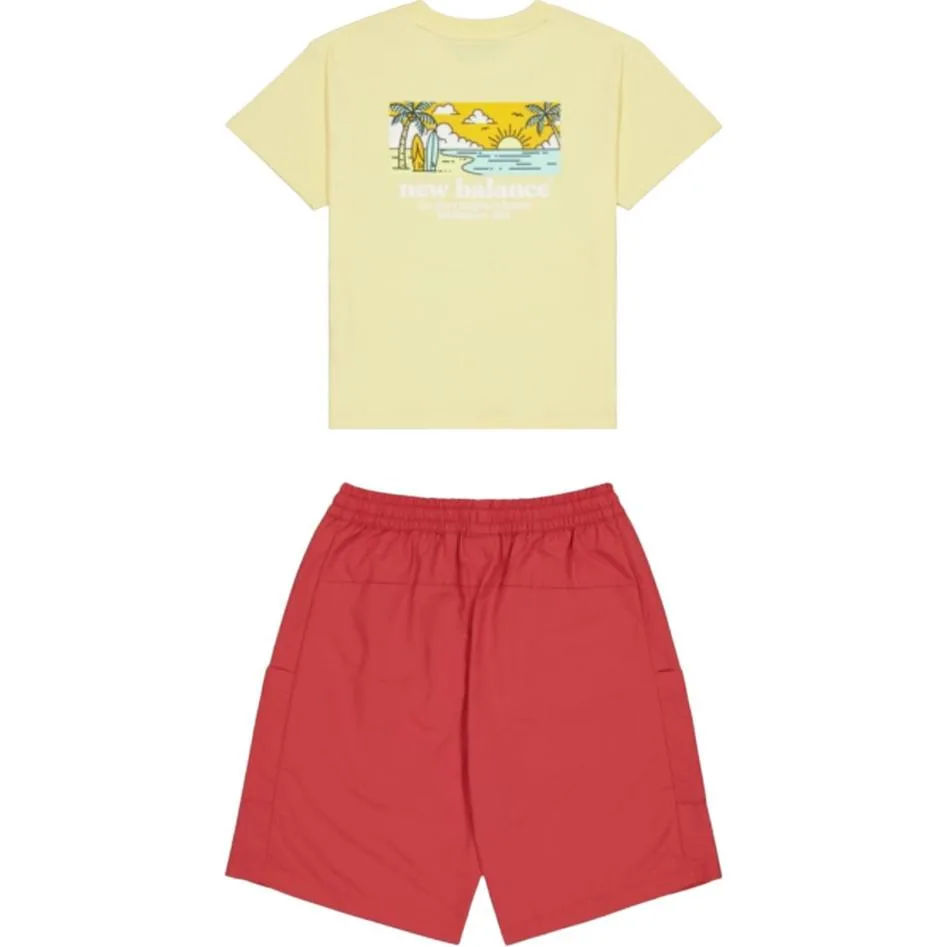 Детская повседневная спортивная одежда New Balance, Set (Yellow+Red) — фото 4