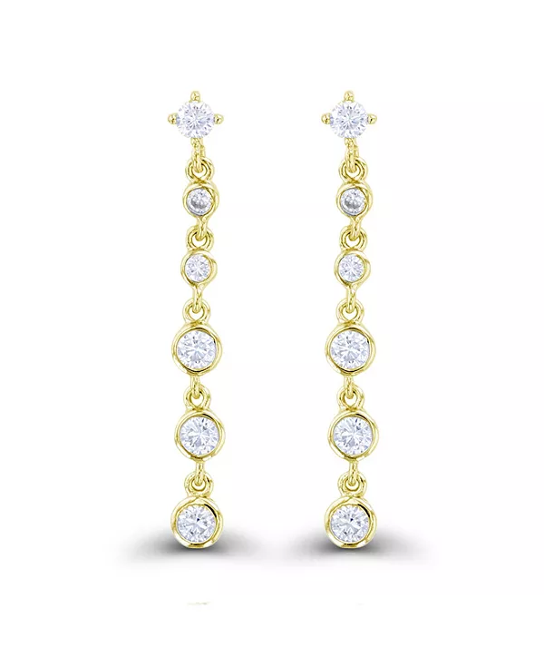 

Серьги-Подвески с родиевым покрытием и кубическим цирконием (также из 14-каратного золота по серебру) Macy'S, yellow