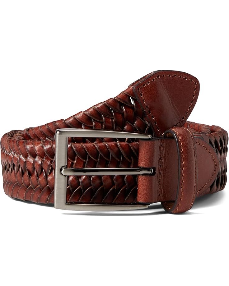 

Ремень Johnston & Murphy Leather Braided Belt, цвет Cognac