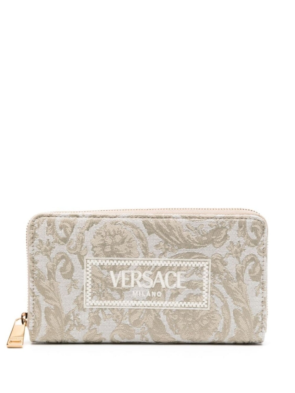 

Versace кошелек с вышитым логотипом, нейтральный цвет