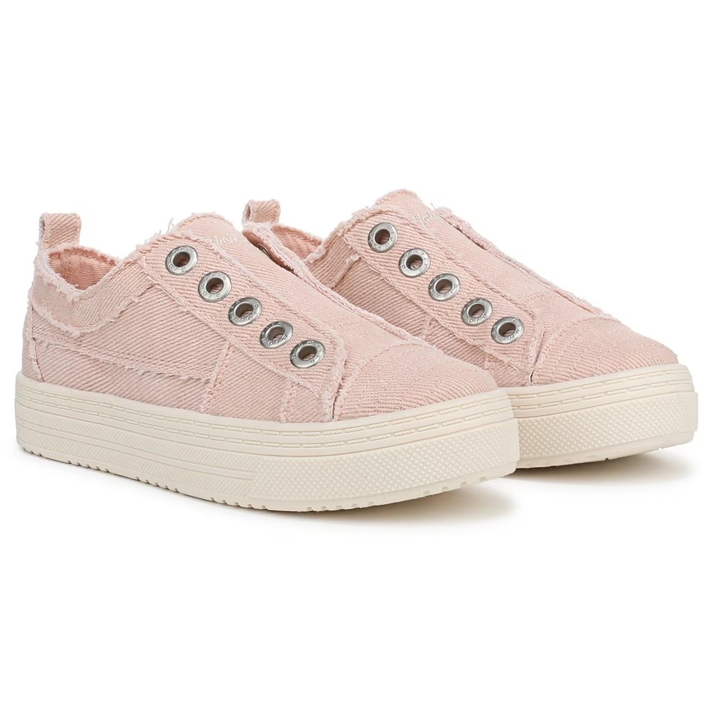 

Детские кеды без шнурков для малышей/подростков Blowfish Malibu, blush denim twill fabric