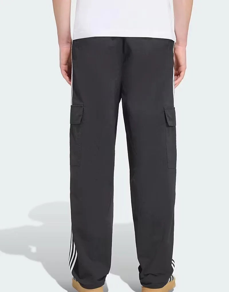 Брюки-карго Adidas Originals Adicolor classics с тремя полосками, черные — фото 2
