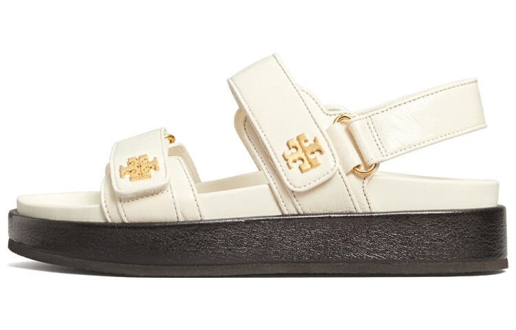 Сандалии из кожи с узором в виде двойной буквы Т Tory Burch
