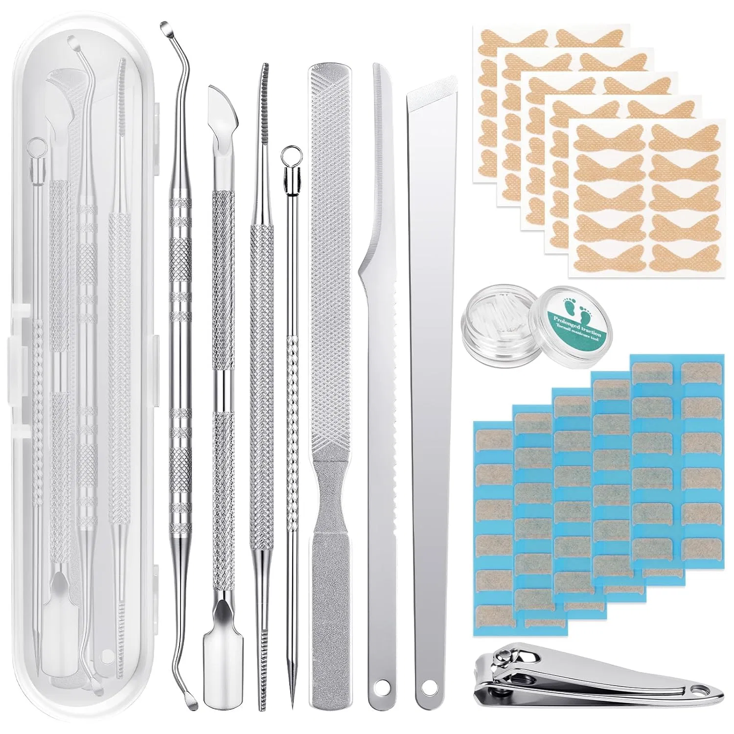 Набор Beugo для вросших ногтей, 110 предметов ‎Beugo, 167 X Toe Nail Correction Plaster Set