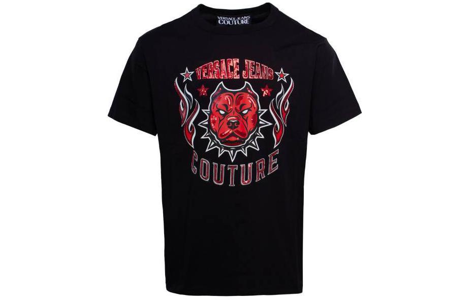 

Графическая футболка с принтом Crewneck VERSACE JEANS COUTURE, черный
