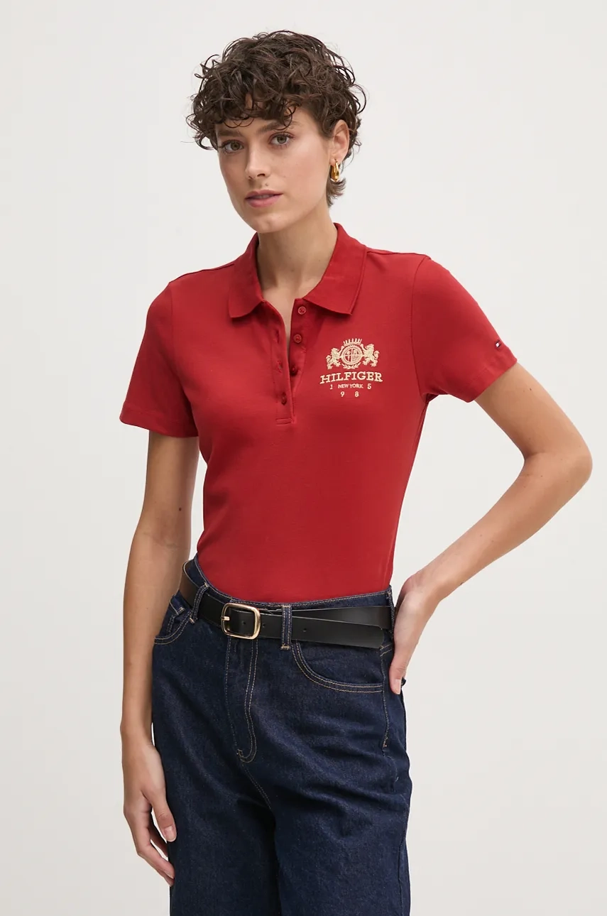 

Поло Tommy Hilfiger, гранатовый
