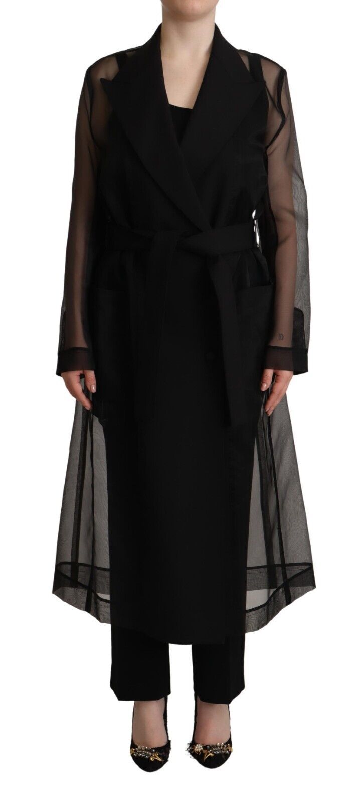 

Элегантный прозрачный тренчкот черного цвета Dolce & Gabbana