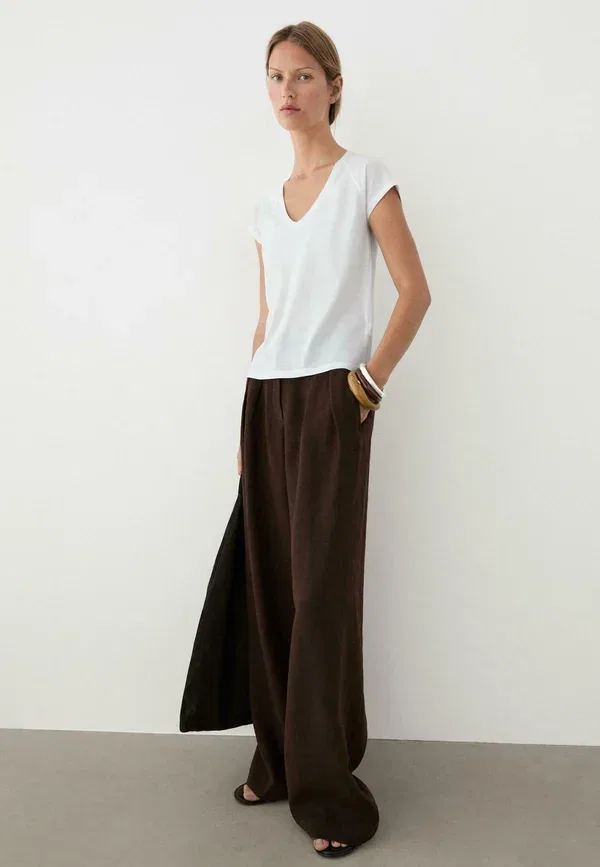Футболка базовая Massimo Dutti, белый — фото 2