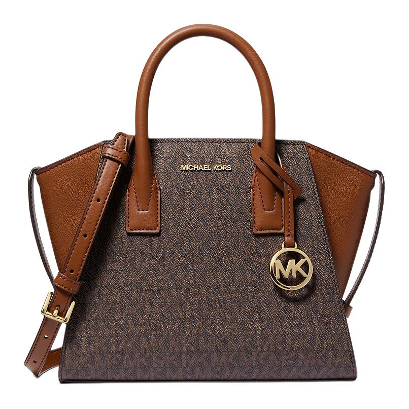 

MICHAEL KORS Сумка Avril с покрытием из холста, сумка через плечо, маленькая, унисекс, коричневого цвета