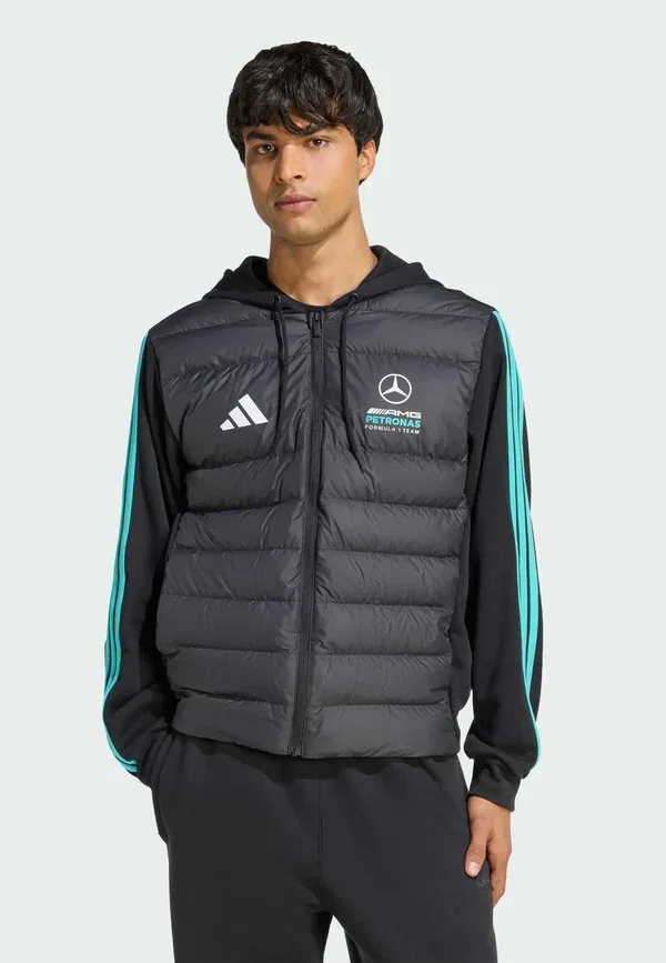 Куртка пуховая Adidas Performance Amg petronas formula 1 team dna puffer down jacket, черный полумятный