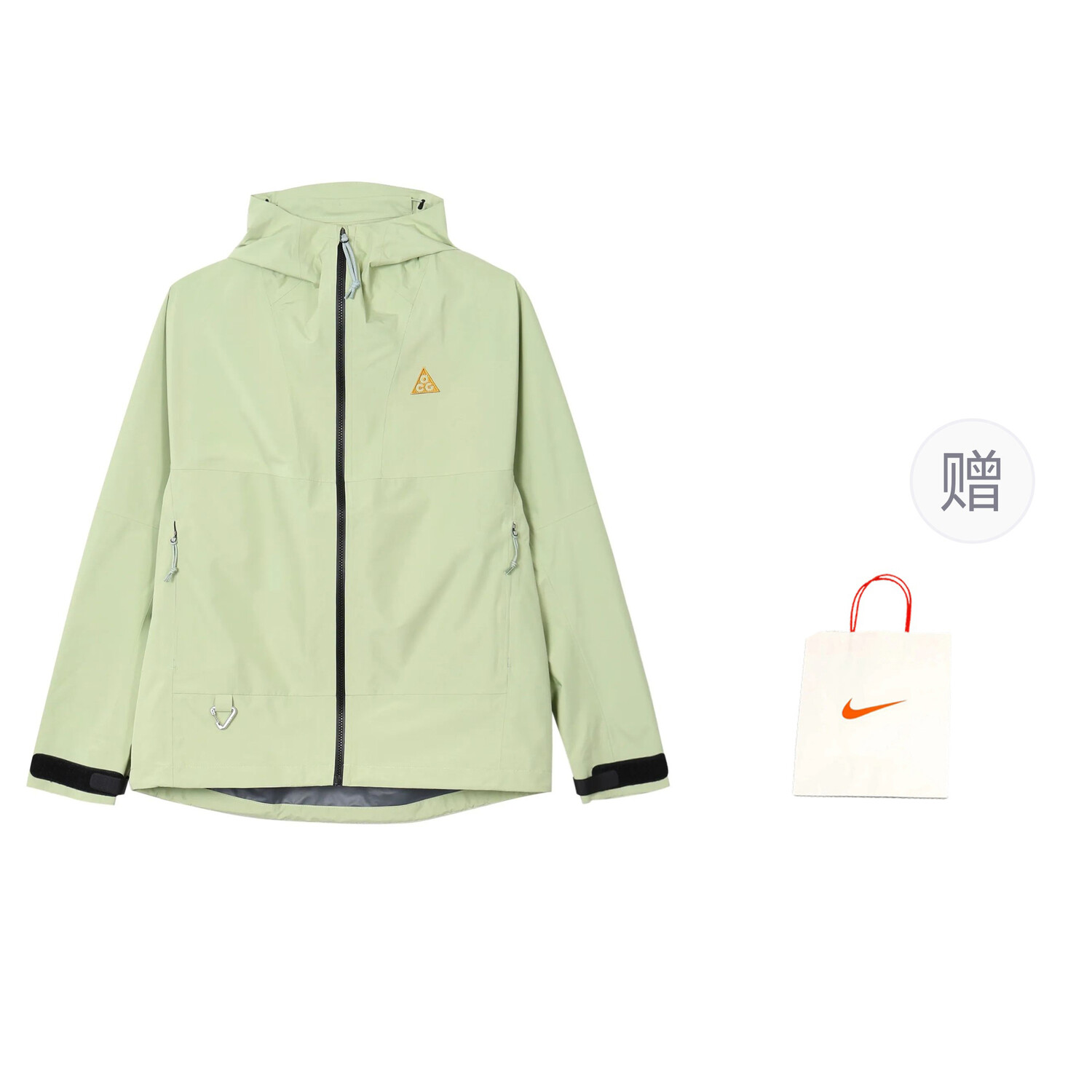 

Ветровка куртка унисекс зеленый + подарочный пакет Nike
