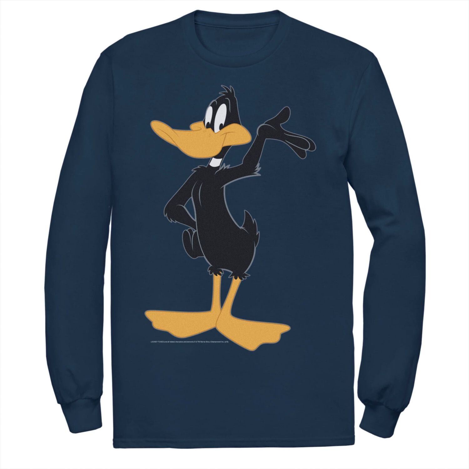 

Мужская футболка с простым портретом Looney Tunes Daffy Duck Licensed Character