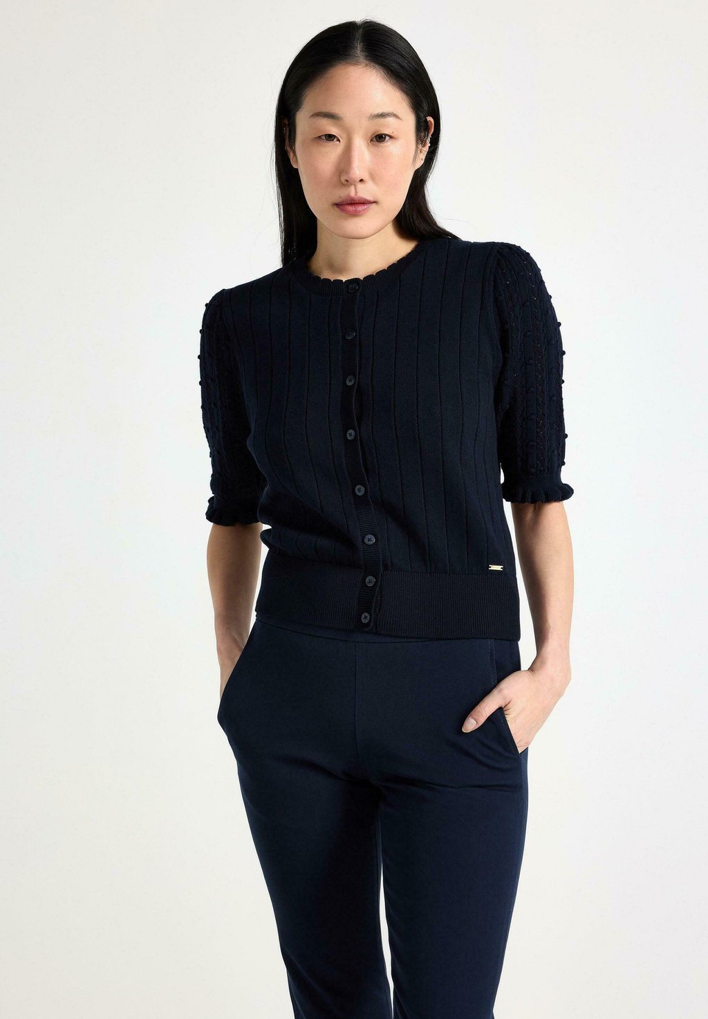 

Кардиган SHORT-SLEEVED Lindex, темно-синий