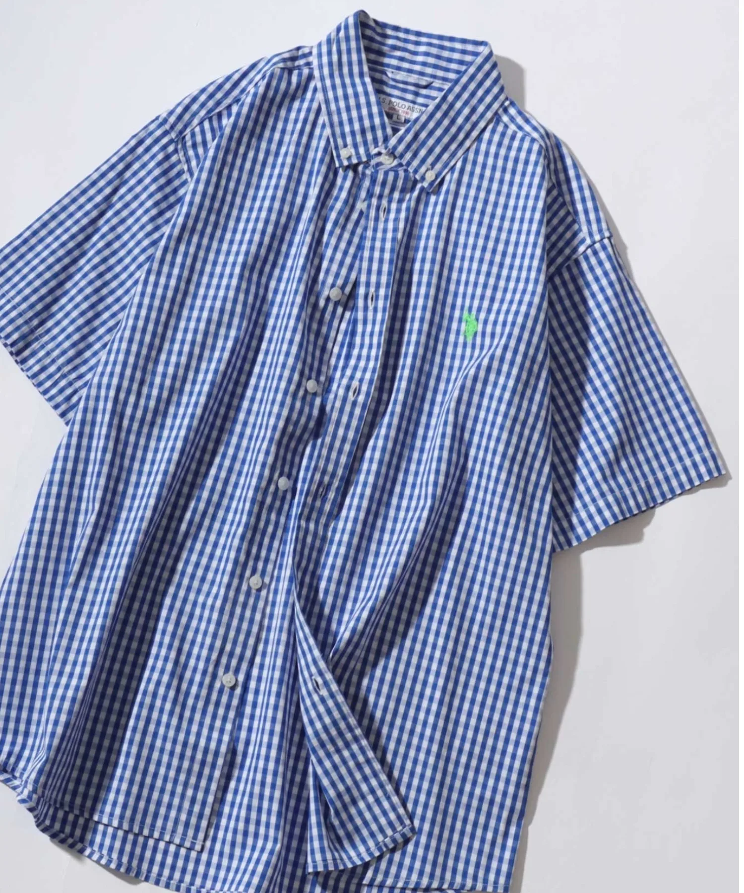 Мужские и женские рубашки поло с вышивкой U.S. POLO ASSN. One Point Embroidery голубые