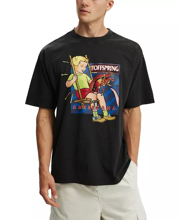 

Мужская футболка The Offspring Box Fit Premium Music COTTON ON, черный