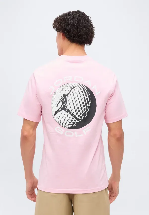 Футболка спортивная гольф Jordan, medium soft pink, нежно-розовый