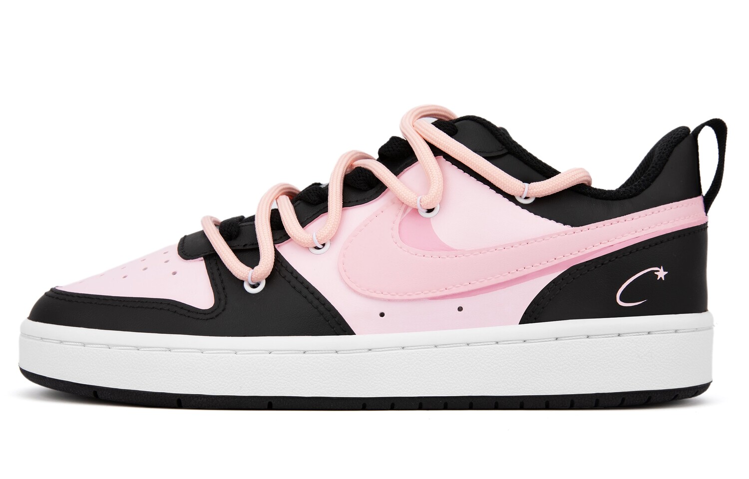 

Кроссовки Nike Court Borough Skateboard Shoes Women's Low-Top Pink, черный/розовый