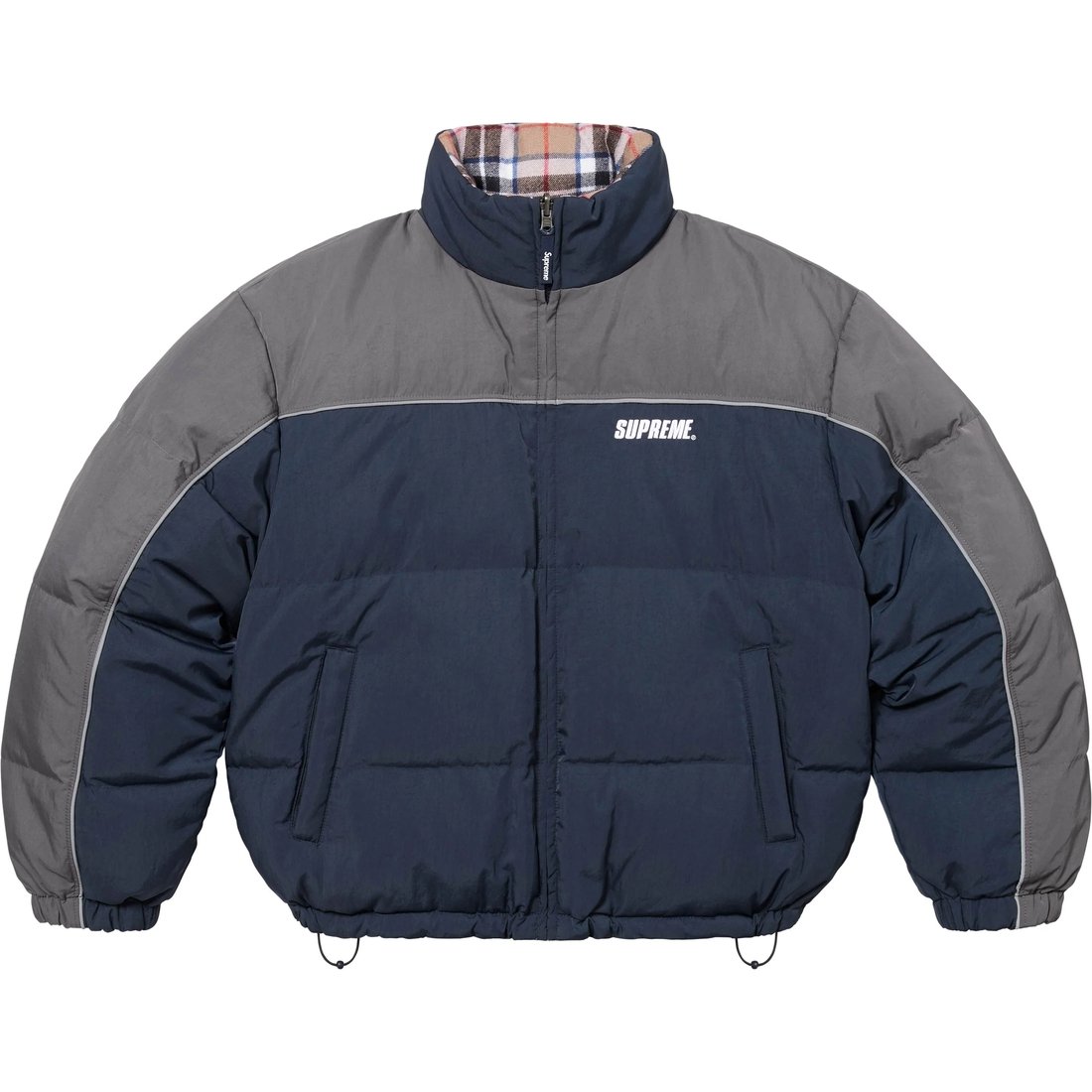 

Supreme Реверсивная пуховая куртка, Marine Blue/Navy