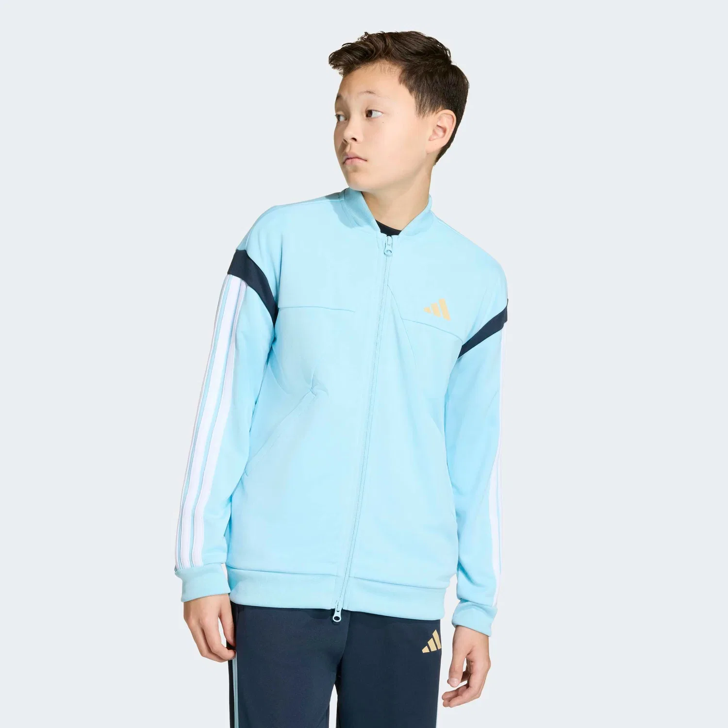 Спортивная куртка Adidas Sportswear синего цвета — фото 3