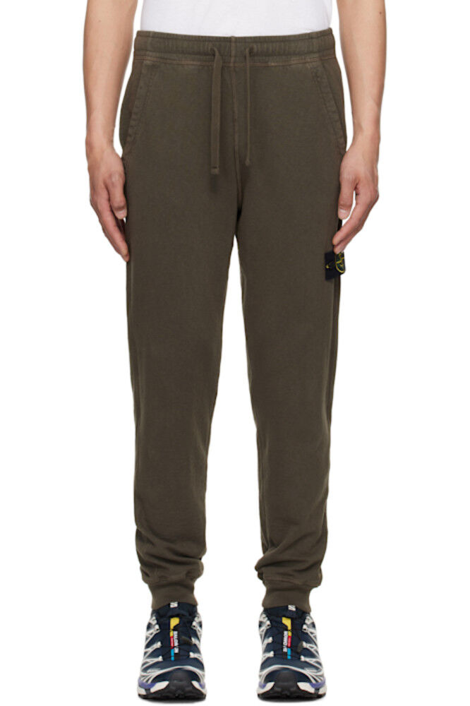 

Зеленые флисовые спортивные штаны Malfilé Stone Island