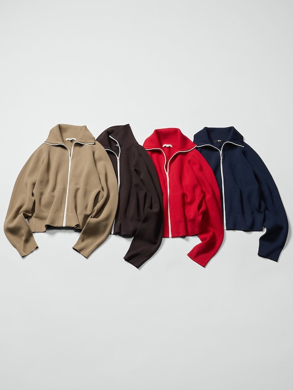 Кардиган Milano Rib на молнии Uniqlo, 69 navy — фото 4