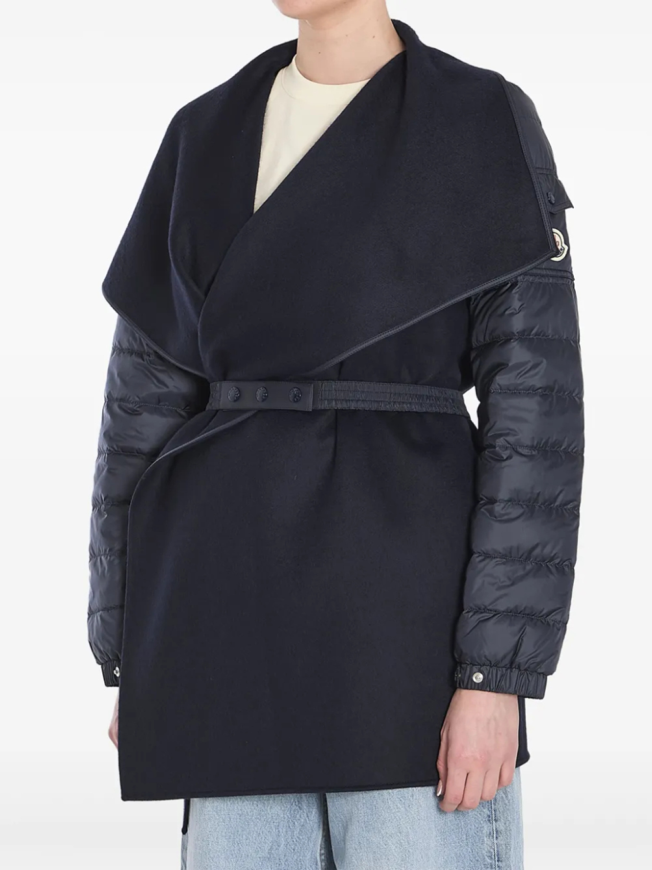 Утепленная накидка Moncler, синий — фото 2