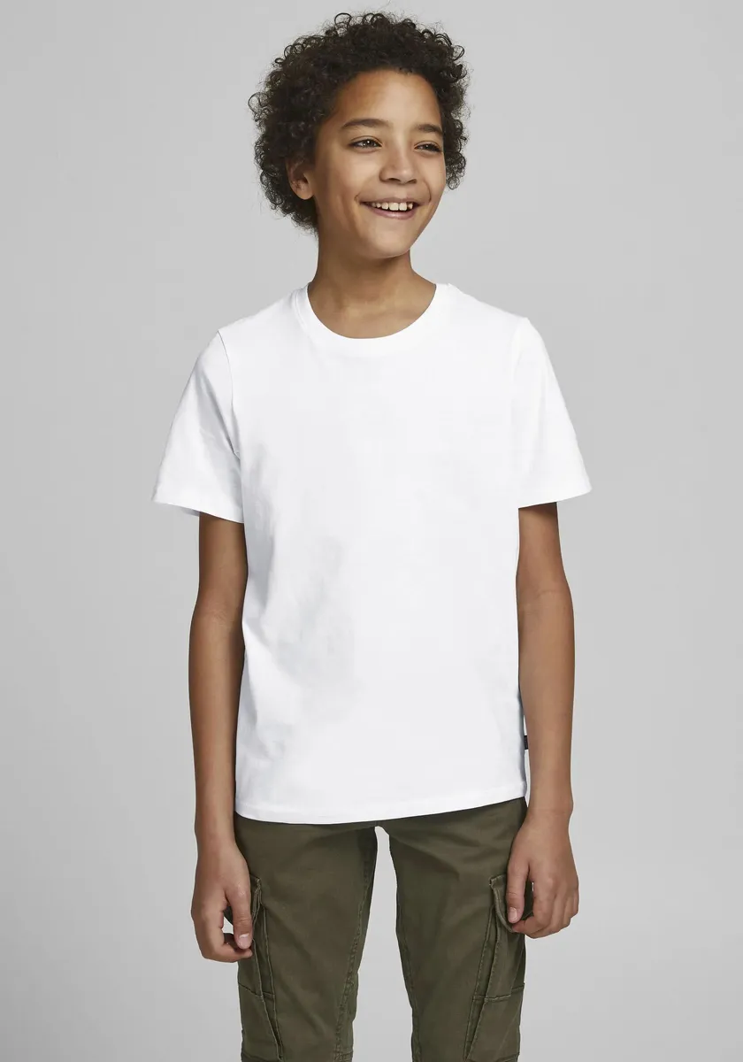 

Рубашка с короткими рукавами для подростков Jack & Jones "JJEORGANIC BASIC TEE SS O-NECK NOOS JNR" Jack & Jones Junior, белый