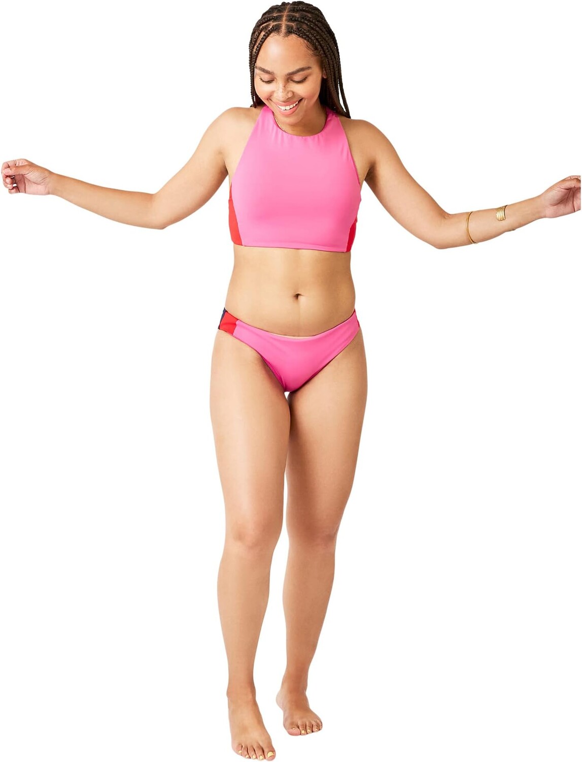

Плавки Carve Designs Sanitas Color-Block Bottoms, цвет Fuchsia/Hot Red/Navy