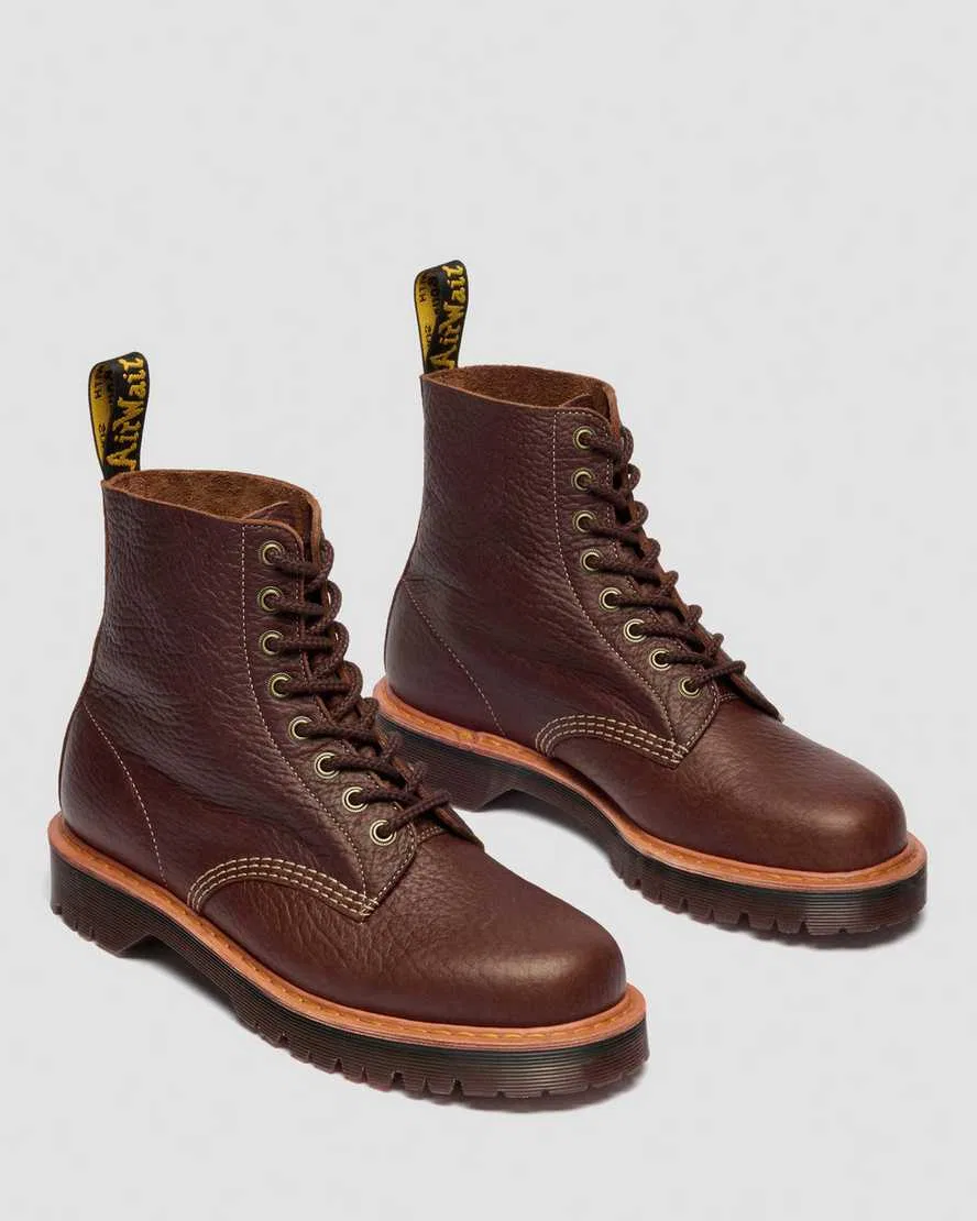 1460 Ботинки из натуральной кожи с зернистой текстурой Dr Martens, коричневый — фото 4