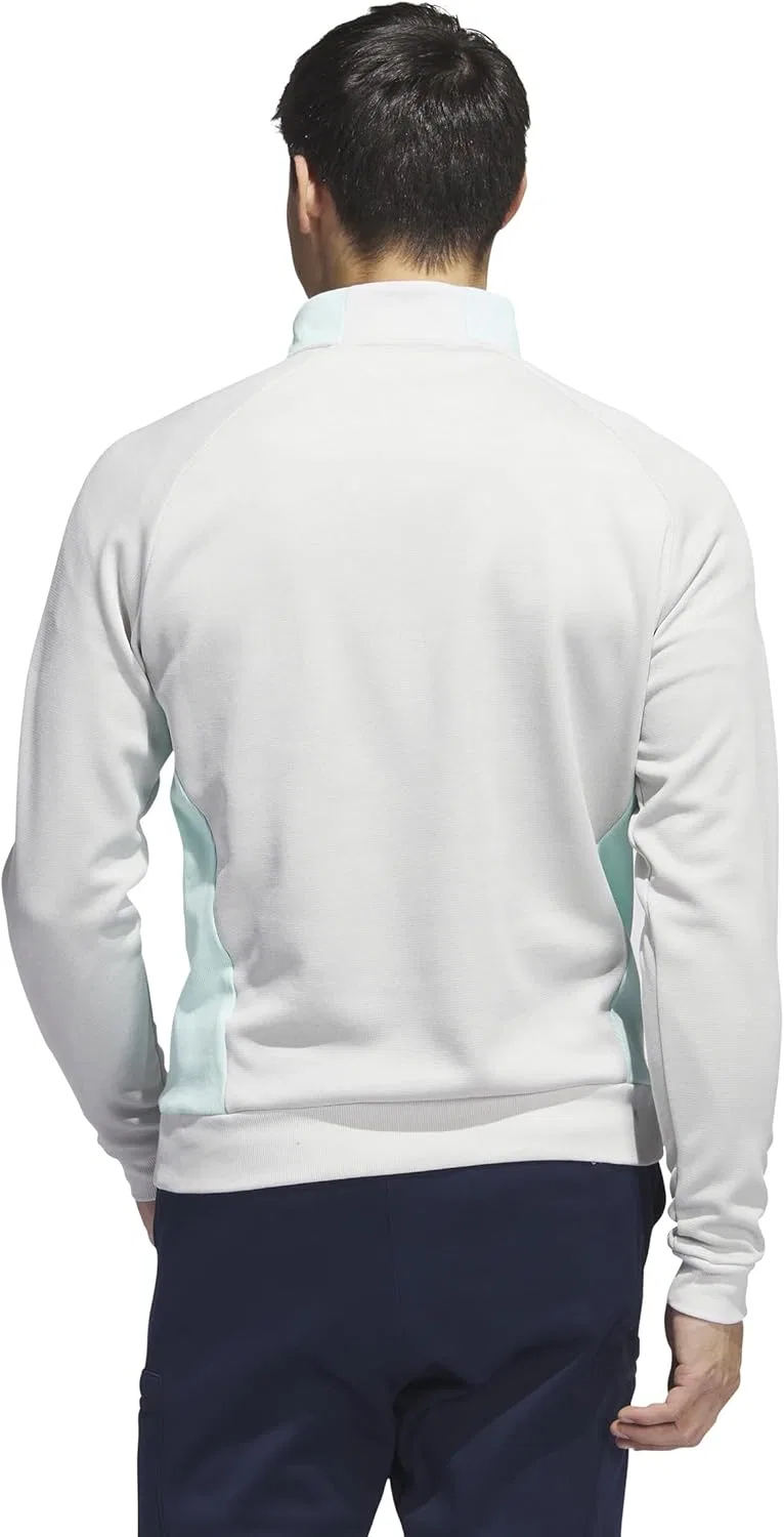 Толстовка Adidas Men's DWR с молнией на четверть, серый — фото 3
