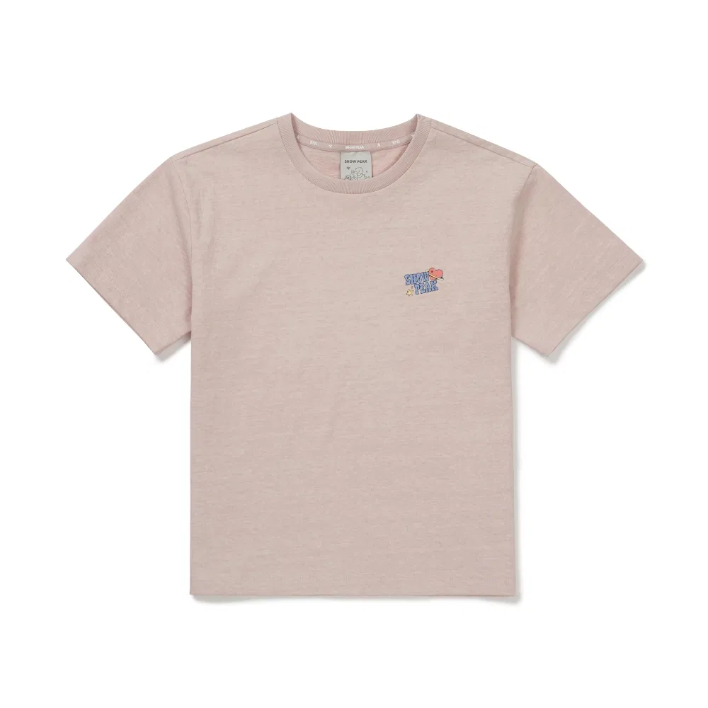Детская розовая футболка с графическим принтом Snowpeak i BT21 от Snowpeak Apparel — фото 2