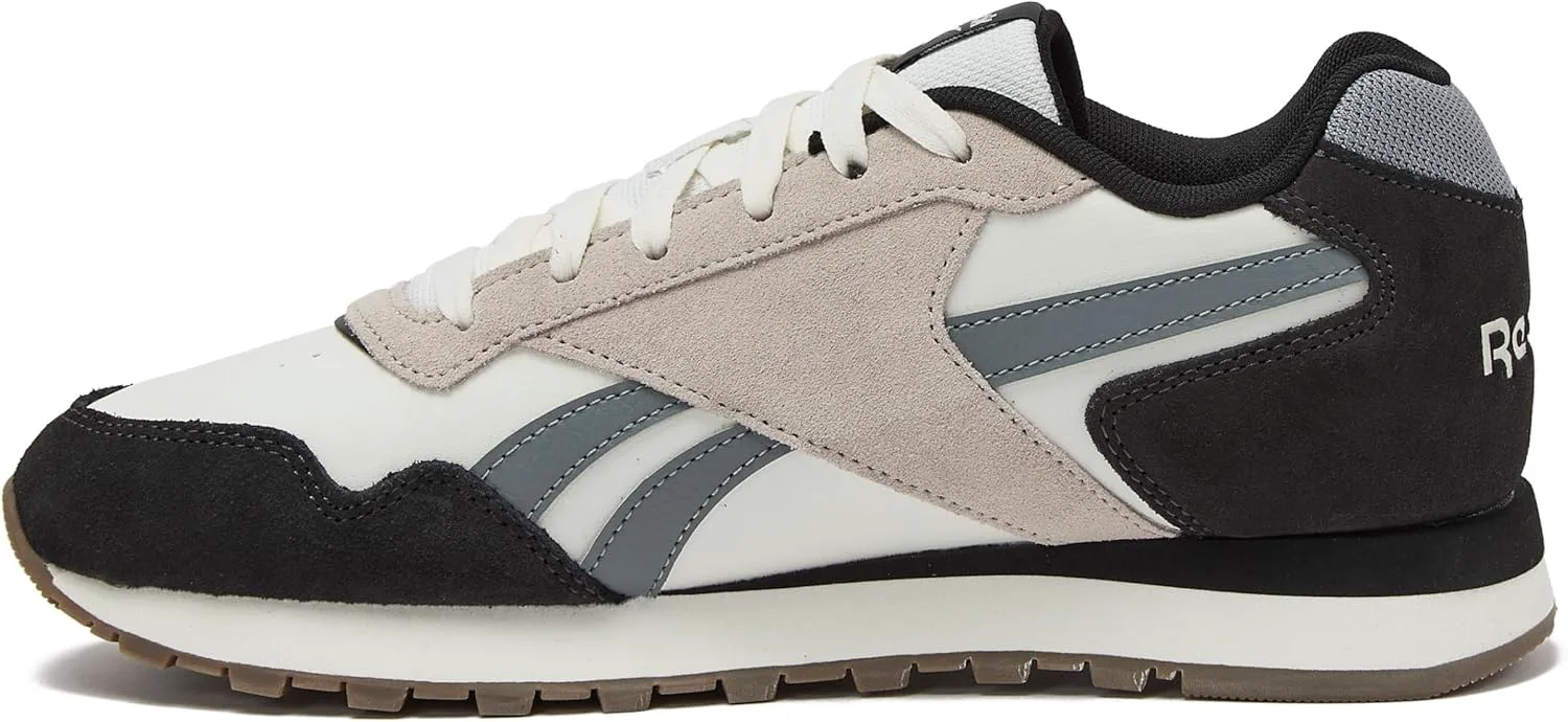 Мужские кроссовки Reebok Glide - черные или белые теннисные туфли, размеры с 7 по 15, белый/черный — фото 3