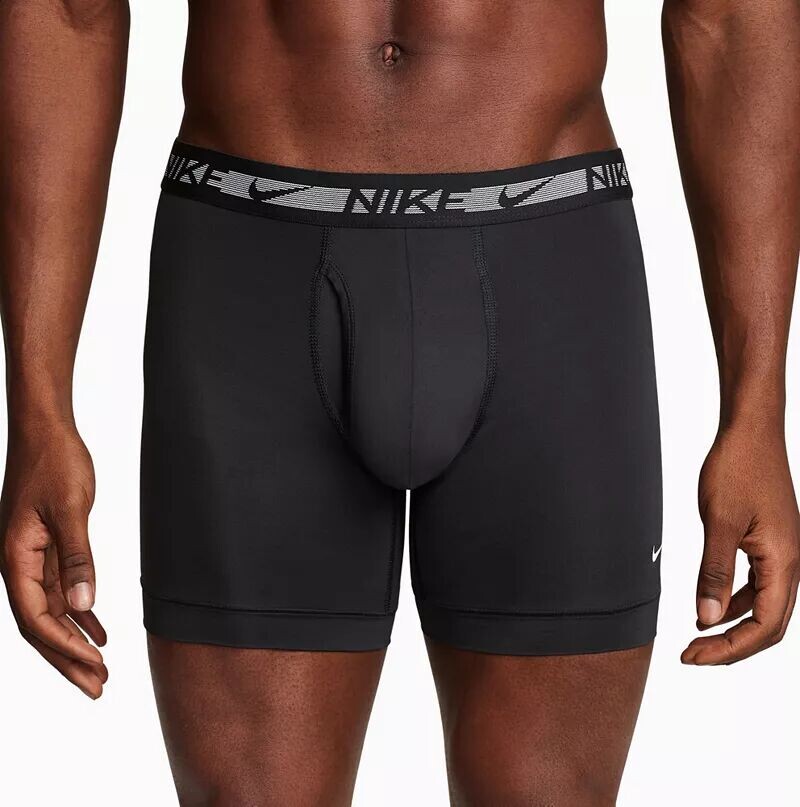 

Мужские трусы-боксеры из микроэластичной ткани Nike Dri-FIT Ultra Stretch — 3 шт., черный