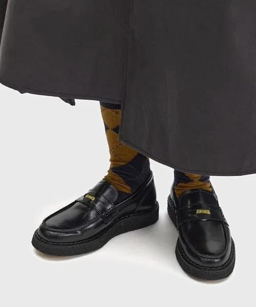 Мужские/Женские лоферы FRED PERRY x George Cox Penny Loafer Leather — фото 2