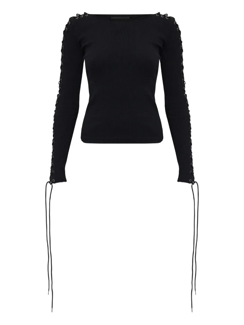 

Топ с люверсами и шнуровкой Balenciaga, черный