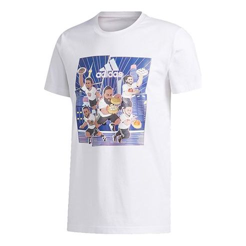 

Футболка adidas Basketball Cartoon Printing Short Sleeve White, белый