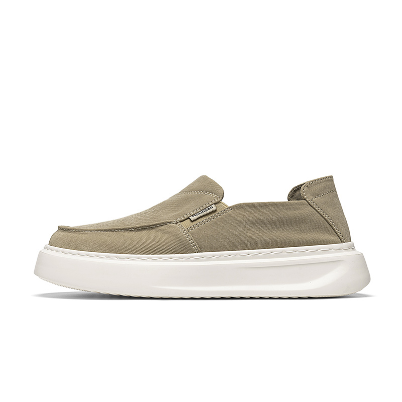 

Mulinsen Дышащие и легкие мужские низкие кеды из холста цвета хаки, цвет Khaki