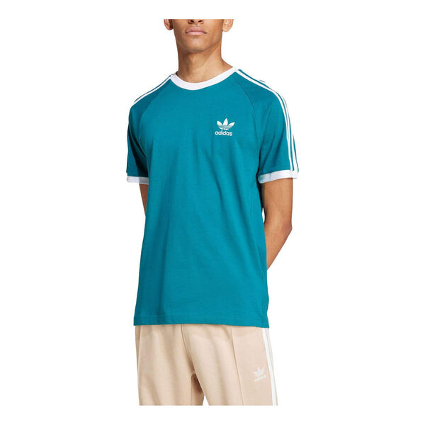 

Футболка adicolor 3-stripes t-shirt 'teal white' Adidas, мультиколор