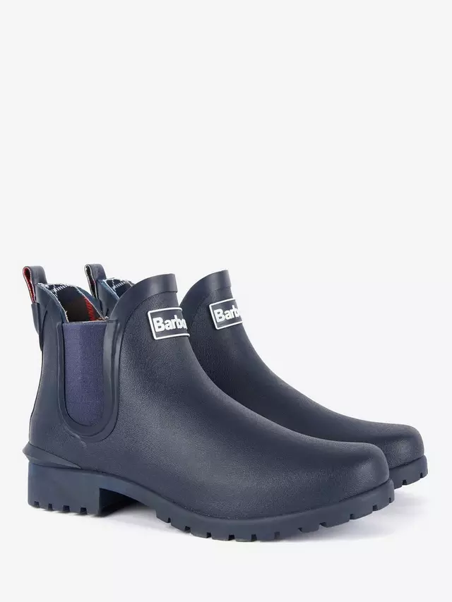 Ботинки женские Barbour Wilton резиновые низкие, темно-синий — фото 2