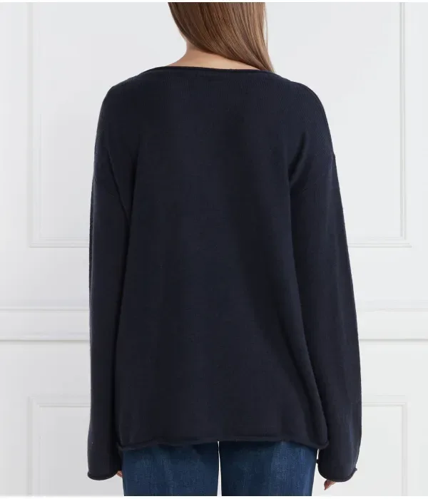 Шерстяной свитер BOAT-NK relaxed fit Tommy Hilfiger, темно-синий — фото 4