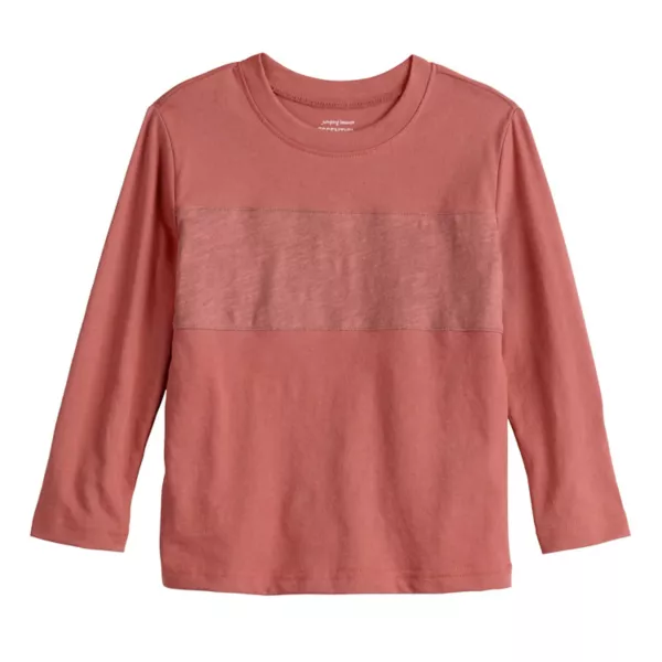 

Детская футболка с длинным рукавом для мальчиков Essential Blocked Jumping Beans, цвет dusty red