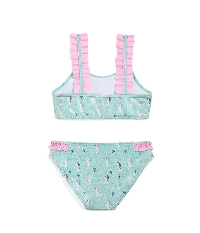 Купальник двухкомпонентный с морским коньком Seahorse Two-Piece Swimsuit Deux par Deux, Black Printed Skateboards — фото 2